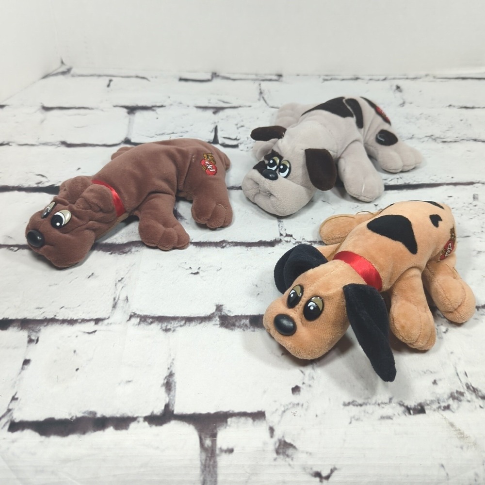 Tonka Vintage Pound‎ Puppy Puppies Lot of 3 Plush Stuffed Animals